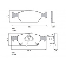 PASTILLAS DE FRENO PARA HONDA FIT/CITY 09/15 DELANTERAS
