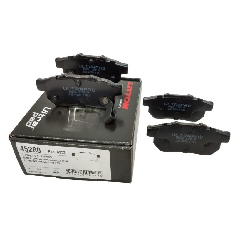 PASTILLAS DE FRENO PARA HONDA FIT/CITY 09/15 TRASERAS