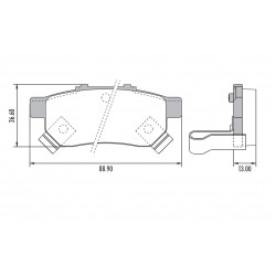 PASTILLAS DE FRENO PARA HONDA FIT/CITY 09/15 TRASERAS