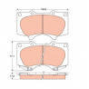 PASTILLAS DE FRENO PARA TOYOTA HILUX 05/09 T/SUMITOMO(134mm)DEL.